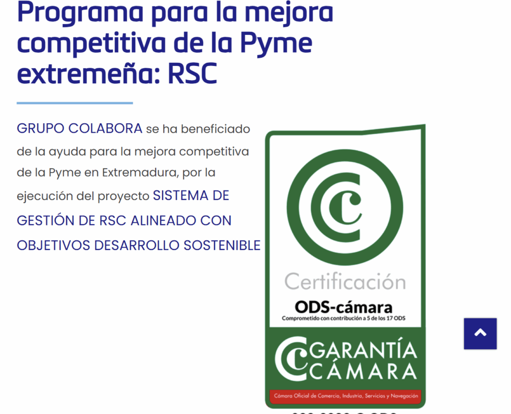 Certificación ODS-Cámara Adiper
